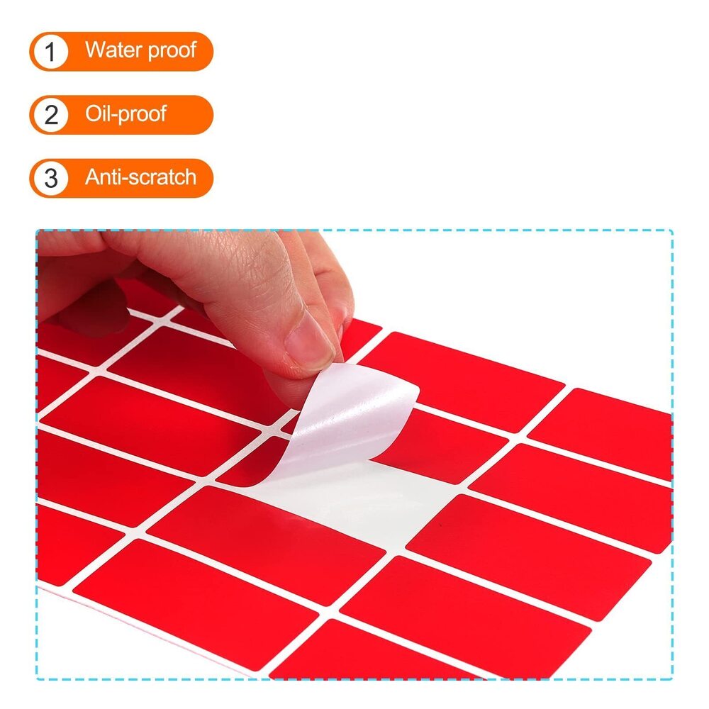 4946 Colored Rectangle Stickers, 2000 Labels Color Code Sticker, 1.57x0.75 - Picture 4 of 5